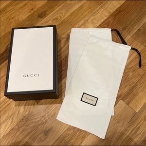 Gucci Shoe Box and Dust Bags